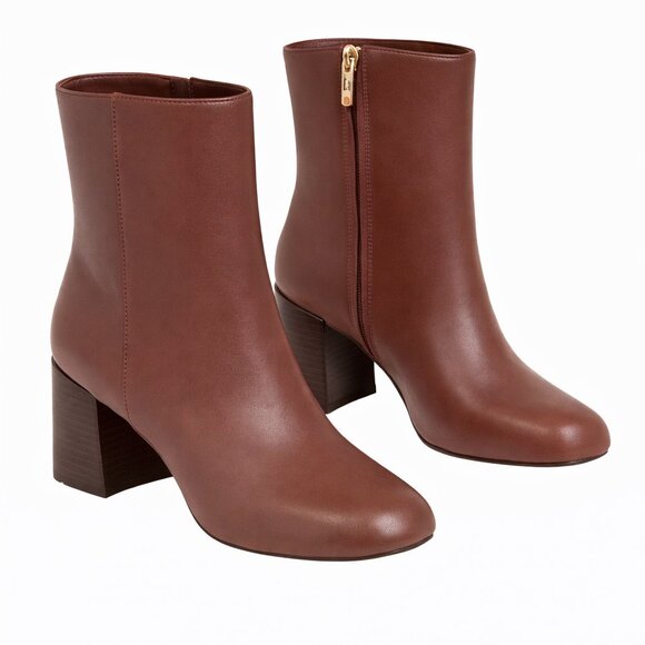 Ann Taylor Shoes - NWOT - Ann Taylor Leather Ankle Bootie with Block Heel - Size 9.5